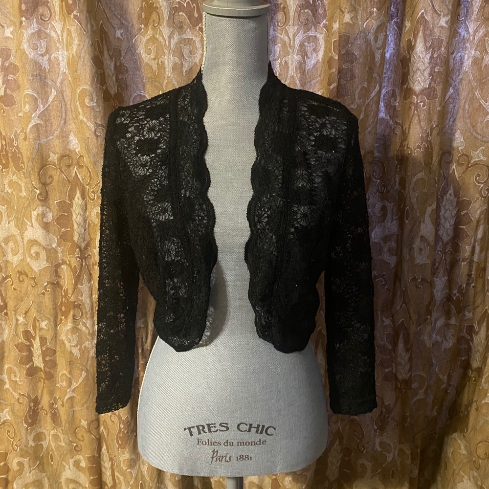 Black lace jacket for sale!